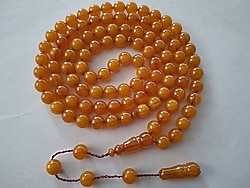 MÜTHİŞ ALTIN HAMUR DİK DAMARLI SİSTEMLİ 99 LU DUA TANESİ SIKMA KEHRİBAR TESBİH