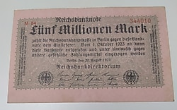 1923 Alman 5 Milyon Mark para