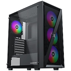 Xigmatek EN40979 BLADE 650W 80+ Temperli Cam+MESH Ön Panel 4x12cm Sabit Rainbow Fanlı Mid-T Gaming Oyuncu Kasası