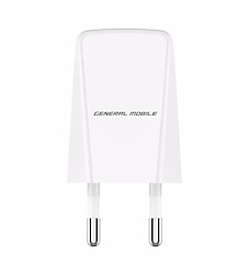 Sıfır General Mobile 5Volt / 1Amper Şarj Adaptörü Beyaz M100368