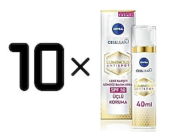 10 ADET x NIVEA Luminous 630 Leke Karşıtı Gündüz Yüz Bakım Kremi 40 ml