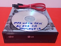 LG SATA DVD-ROM (PC için Dahili , Kablo hediye , Sorunsuz , İkinci El)