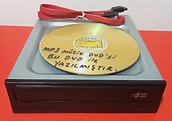 LG SATA DVD-ROM (PC için Dahili , Kablo hediye , Sorunsuz , İkinci El)