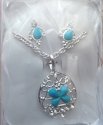 Kolye Küpe Seti Gümüş