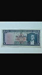 5 Emisyon 3.Tertip 5 TL.