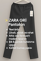 ✨#Zara Tarzı gri #Pantolon ✨  Yeni, hiç kullanılmamış üründür.  Marka etiketi Zara görünümlüdür fakat orijinal değildir.