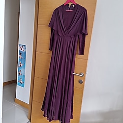 M beden mor renkli abiye elbise