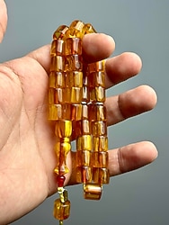 Zeyzun imzalı Sıkma Kehribar Tesbih (Ü.K: 1456)