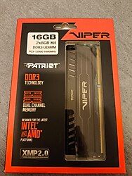 PATRİOT VİPER 16GB(2X8GB) DDR3 1600 MHZ KİT RAM