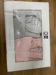 Karaca Home Carli 4 Parça Bornoz/banyo/baş Havlusu Aile Banyo Seti Pudra Gri