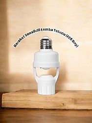 💡 Hareket #Sensörlü #Lamba #Tutucu (E26 Duy)kodu.164 #Hareket algıladığında otomatik olarak lambayı yakan, enerji tasar