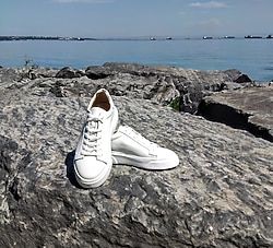 HAKİKİ DERİ SPOR GÜNLÜK BEYAZ YENİ (46-49) ERKEK AYAKKABI