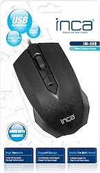 Sıfır Inca IM-119 Optik Kablolu Mouse Siyah Usb 1000dpi