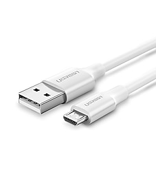 Sıfır UGREEN Micro USB Şarj ve Data Kablosu Beyaz 1 Metre