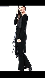 Tuğba venn siyah uzun abiye tulum