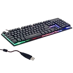Hello HL-18744 Usb Kablolu Metal Kasa Mekanik Hisli RGB Işıklı Oyuncu Gaming Klavye