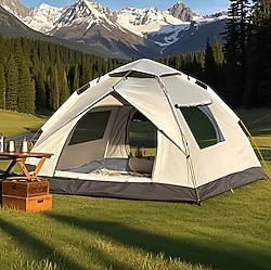 ÇADIR çift kapılı VE çift pencereli gölgelikli Tam otomatik kamp çadırı