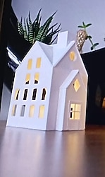 ışıklı dekoratif kiş evi