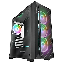 Rampage PRIME Mesh+Temperli Cam 4*ARGB Fan+Hub E-ATX Mid-T Gaming Oyuncu Kasası