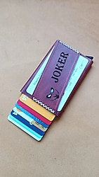 --sıfır ürün-- Hakiki deri joker yazılı mekanizmalı kartlık