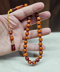 sürmeli sıkma kehribar tesbih