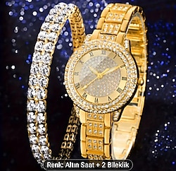 PIRLANTA TAŞLI BAYAN KOL SAATİ VE BİLFKLİL