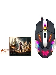 Polosmart Gaming Mouse + Mouse Pad PGS303