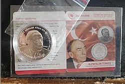 ALPARLAN TÜRKEŞ DARPHANE GÜMÜŞ HATIRA PARASI SERTİFİKALI