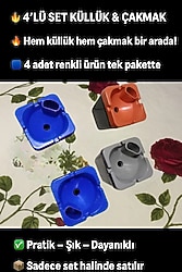 🔥 Çok Amaçlı Küllük – #Çakmak Bölmeli (4’lü Set) 🔥  ✅ 4 adet küllük bir arada satılmaktadır.  ✅ Dayanıklı plastik malz