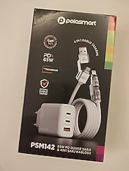 Polosmart 65w şarj başlığı ve kablosu