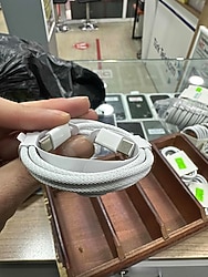Type c hasır örgü kablo İOS ve android uyumlu