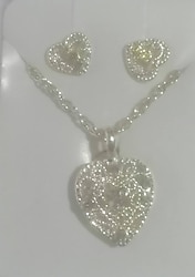 Kolye Küpe Seti Gümüş